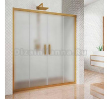 Душевая дверь в нишу Kubele DE019D4-MAT-BR 195 см, профиль бронза