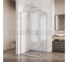 Душевой уголок Kubele DE019SC-CLN-MT 90 см, профиль матовый хром