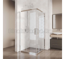 Душевой уголок Kubele DE019SC-CLN-CH 80 см, профиль хром