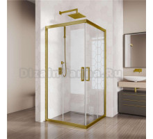 Душевой уголок Kubele DE019SC-CLN-BR 110 см, профиль бронза