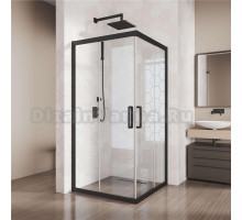 Душевой уголок Kubele DE019SC-CLN-BLMT 85 см, профиль черный