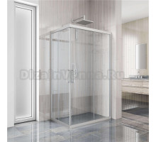 Душевой уголок Kubele DE019RC-CLN-MT 100х70 см, профиль матовый хром