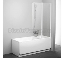 Шторка на ванну Ravak CVS2-100 R Transparent, профиль белый