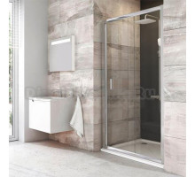 Душевая дверь в нишу Ravak BLDP2-110 Transparent, профиль хром