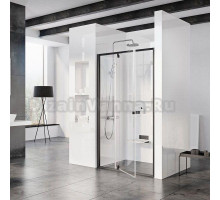 Душевая дверь в нишу Ravak PDOP2-110 Transparent, профиль черный