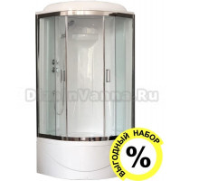 Душевая кабина Royal Bath RB90BK1-T-CH с набором комплектующих