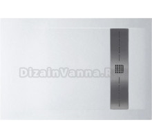 Поддон для душа STWORKI Эстерсунд 140x80 белый камень, с сифоном