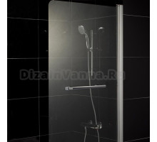 Шторка на ванну 1MarKa P-02 профиль хром, стекло прозрачное