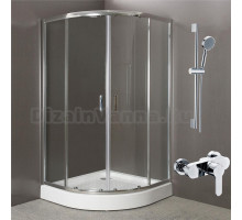 Комплект  Душевой уголок BelBagno Uno R 2 90 C Cr + Смеситель BelBagno Tanaro TAN ESDM CRM для душа + Душевой гарнитур BelBagno Vittoria VIT SAL CRM
