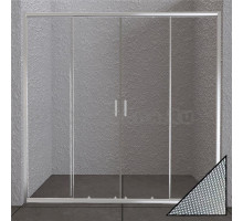 Душевая дверь в нишу BelBagno Unique BF-2-150/180-P-Cr стекло punto