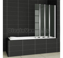 Шторка на ванну Cezares Pratico V4 100/140 C Cr