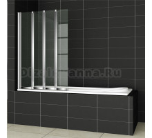 Шторка на ванну Cezares Pratico V4 100/140 P Cr L