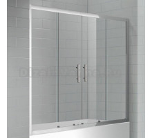 Шторка на ванну Cezares ECO-O-VF-2-170/145-C-Cr стекло прозрачное