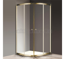 Душевой уголок Cezares Giubileo-R2-100 прозрачное стекло, золото