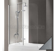 Шторка на ванну Cezares Eco O-V-21-120/140-P-Cr-L стекло punto