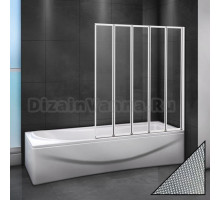 Шторка на ванну Cezares Relax V-5-120/140-P-Bi-R стекло punto