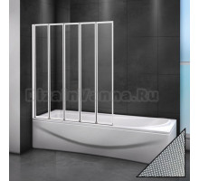 Шторка на ванну Cezares Relax V-5-120/140-P-Bi-L стекло punto