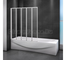 Шторка на ванну Cezares Relax V-5-120/140-C-Bi стекло прозрачное