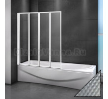 Шторка на ванну Cezares Relax V-4-90/140-P-Bi-L стекло punto