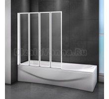 Шторка на ванну Cezares Relax V-4-90/140-C-Bi стекло прозрачное