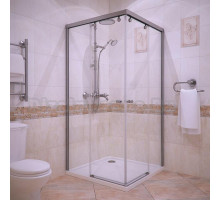 Душевой уголок GuteWetter Slide Square GK-864 90x90 см стекло бесцветное, профиль хром