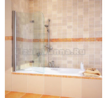 Шторка на ванну GuteWetter Lux Pearl GV-102 левая 80 см стекло бесцветное, профиль хром