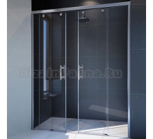 Душевая дверь в нишу GuteWetter Slide Door GK-864 140 см стекло бесцветное, профиль хром
