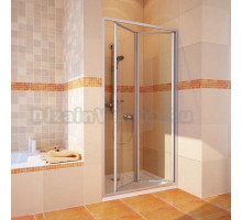 Душевая дверь в нишу GuteWetter Practic Door GK-404 правая (78-82)x190 стекло бесцветное, профиль мат. хром