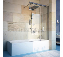 Шторка на ванну GuteWetter Slide Pearl GV-862 правая 110 см стекло бесцветное, профиль хром