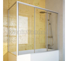 Шторка на ванну GuteWetter Practic Part GV-413 правая 155x80 см стекло бесцветное, профиль матовый хром