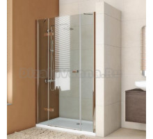 Душевая дверь в нишу GuteWetter Trend Door GK-863P левая 120 см стекло бесцветное Two, профиль хром