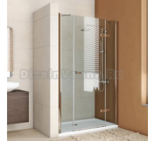 Душевая дверь в нишу GuteWetter Trend Door GK-863P правая 158 см стекло бесцветное Two, профиль хром