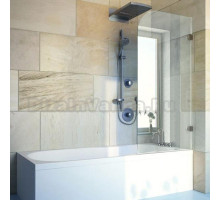 Шторка на ванну GuteWetter Lux Pearl GV-001 правая 80 см стекло бесцветное, фурнитура хром