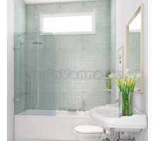 Шторка на ванну GuteWetter Trend Pearl GV-861A левая 80 см стекло бесцветное, фурнитура хром