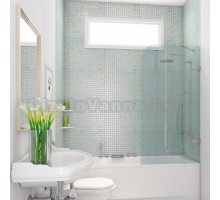 Шторка на ванну GuteWetter Trend Pearl GV-861A правая 80 см стекло бесцветное, фурнитура хром
