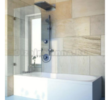 Шторка на ванну GuteWetter Lux Pearl GV-001A левая 60 см стекло бесцветное, фурнитура хром