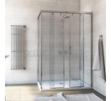 Душевой уголок GuteWetter Slide Rectan GK-865 правая 110x80 см стекло бесцветное, профиль хром
