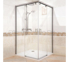 Душевой уголок GuteWetter Slide Rectan GK-864 левая 90x70 см стекло бесцветное, профиль хром