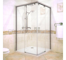 Душевой уголок GuteWetter Slide Rectan GK-864 левая 90x75 см стекло бесцветное, профиль хром