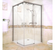 Душевой уголок GuteWetter Slide Rectan GK-864 правая 100x80 см стекло бесцветное, профиль хром