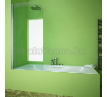 Шторка на ванну GuteWetter Lux Pearl GV-601AS левая 55 см стекло бесцветное, профиль хром
