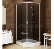 Душевой уголок Ravak BLCP4-80 Grafit, профиль сатин