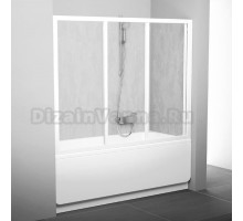 Шторка на ванну Ravak AVDP3-150 Rain, профиль белый
