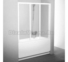 Шторка на ванну Ravak AVDP3-120 Grape, профиль белый