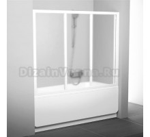 Шторка на ванну Ravak AVDP3-150 Grape, профиль белый