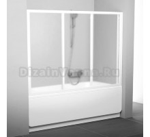 Шторка на ванну Ravak AVDP3-170 Grape, профиль белый