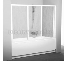 Шторка на ванну Ravak AVDP3-180 Rain, профиль белый