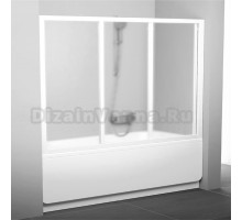 Шторка на ванну Ravak AVDP3-180 Grape, профиль белый