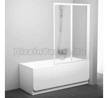 Шторка на ванну Ravak VS2 105 Grape, профиль белый