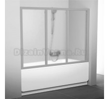 Шторка на ванну Ravak AVDP3-170 Grape, профиль сатин